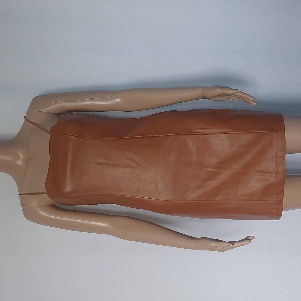 Wild Fable Womens caramel color  faux‎ Leather short  Dress Size XS
